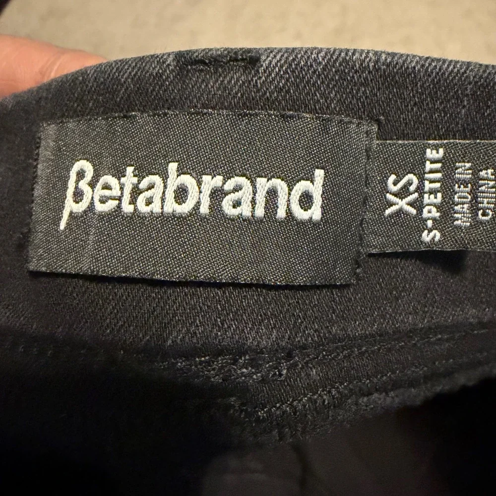 Betabrand Skinny-Leg 4-Pocket Yoga Denim XS Short Petite‎ Washed Black NEW
